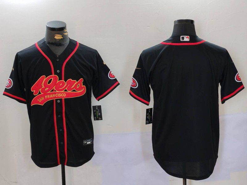 Men San Francisco 49ers Blank Black gold Joint Name 2024 Nike Limited NFL Jersey style 901